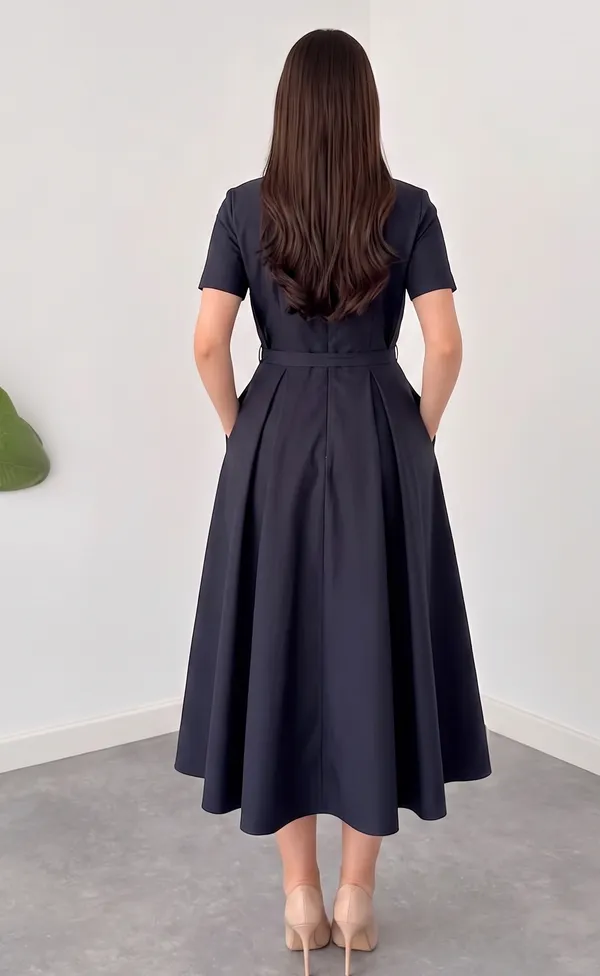 Navy_Polyester_Dress_For_Women