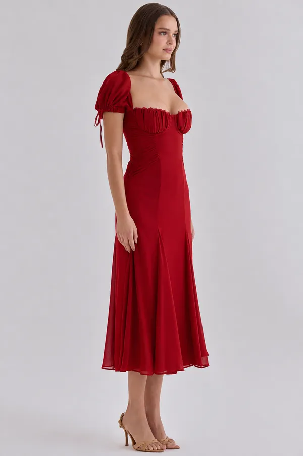 Red_Polyester_Dress_For_Women