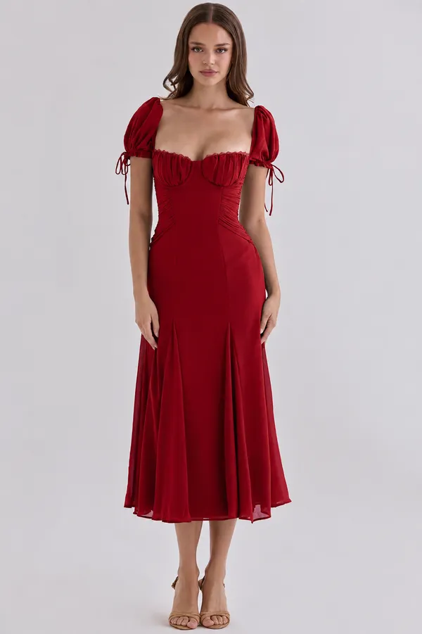 Red_Polyester_Dress_For_Women