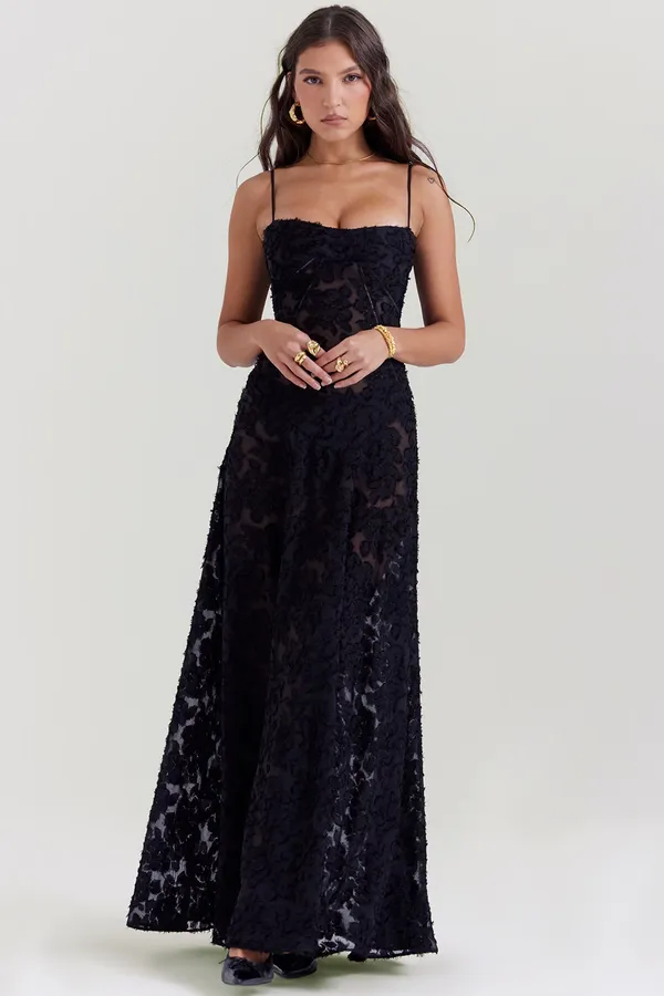 Black_Polyester_Dress_For_Women
