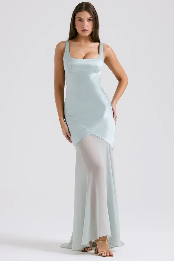 Light_Blue_Polyester_Dress_For_Women