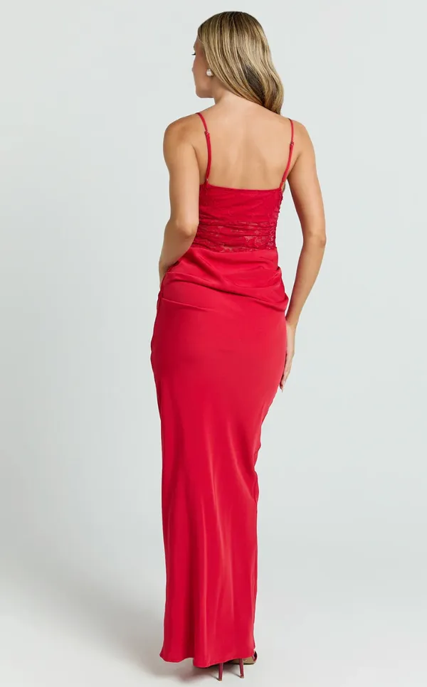 Red_Polyester_Dress_For_Women