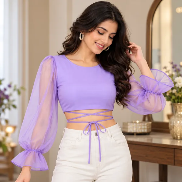 Lilac_Organza_Top_For_Women