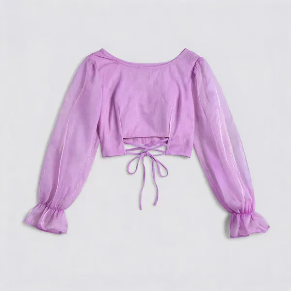 Lilac_Organza_Top_For_Women