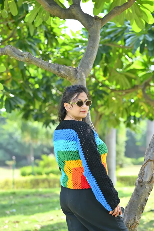 Women_Colourblocked_Crop_Cardigan_With_Embroidered_Detail