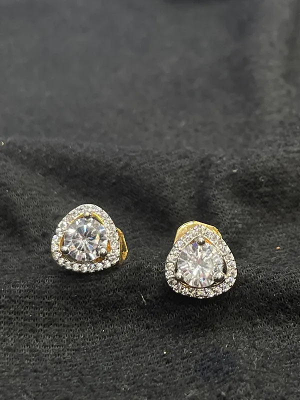 Gold_Tone_Crystal_Triangle_Stud_Earrings_For_Women