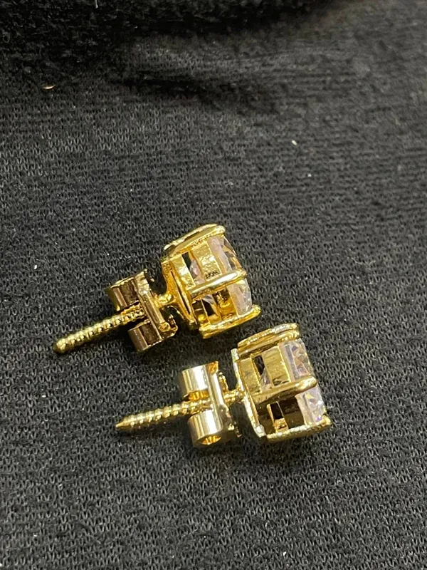 Gold_Tone_Crystal_Halo_Round_Stud_Earrings_For_Women