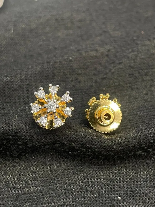 Gold_Tone_Floral_Stone_Pendant_And_Earrings_Set_For_Women