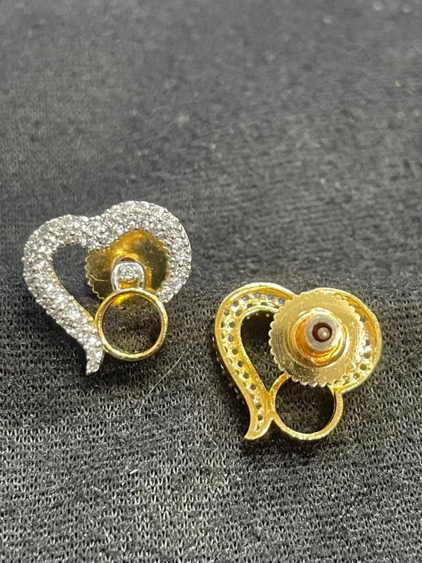 Silver_Tone_Stone_Studded_Heart_Pendant_And_Earrings_Set_For_Women