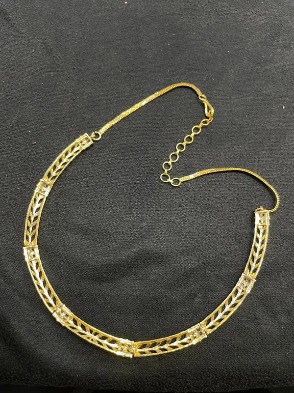 Gold_Tone_Twisted_Braided_Chain_Necklace_For_Women