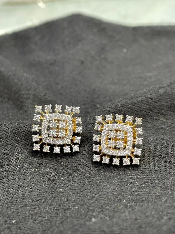 Silver_Gold_Tone_Crystal_Square_Stud_Earrings_For_Women