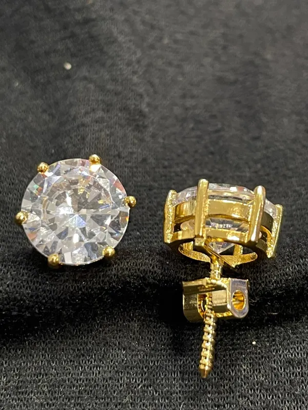 Gold_Tone_Round_Clear_Stone_Prong_Stud_Earrings_For_Women
