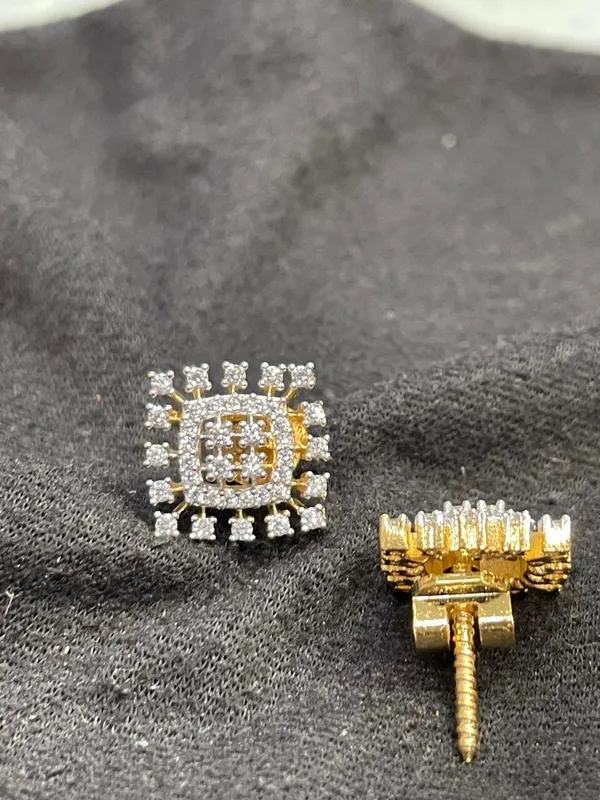 Silver_Gold_Tone_Crystal_Square_Stud_Earrings_For_Women