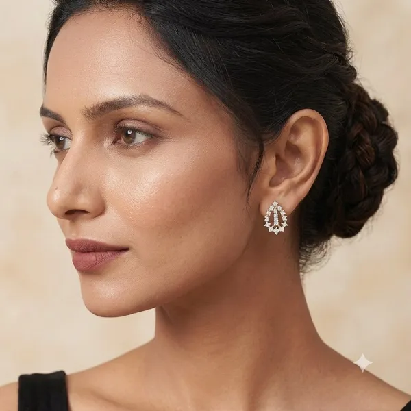 Gold_Silver_Tone_Crystal_Linked_Drop_Earrings_For_Women