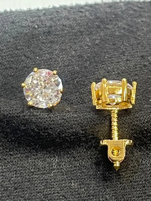 Gold_Tone_Crystal_Halo_Round_Stud_Earrings_For_Women