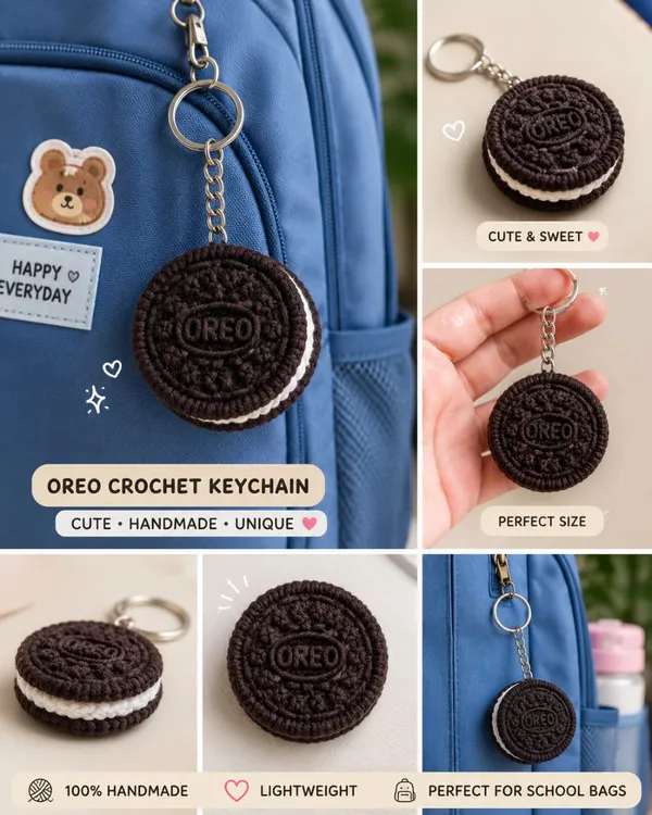 Black_Crochet_Oreo_Keychain_for_School_Bags