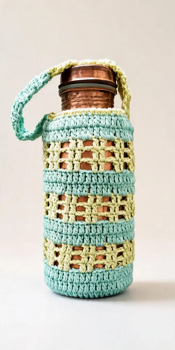 Acrylic_Bohemian_Striped_Crochet_Water_Bottle_With_Carry_Loop