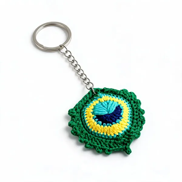 Green_Crochet_Evil_Eye_Keychain_for_All