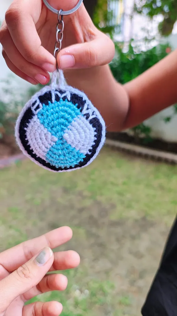Blue_Crochet_Soccer_Ball_Keychain_For_All