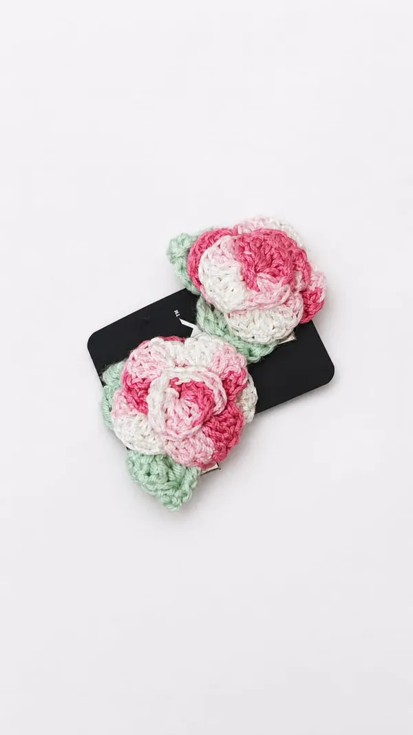 Pink_Crochet_Floral_Hair_Clips_for_Women
