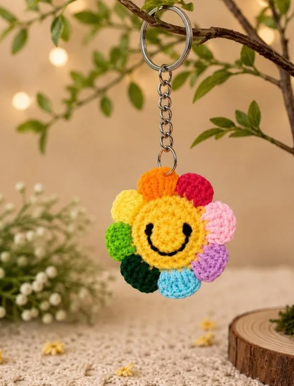 Multicolour_Crochet_Flower_Keychain_for_All