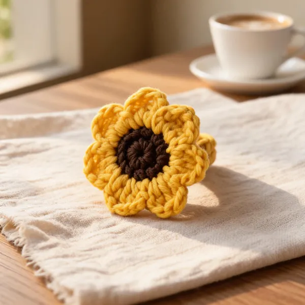 Yellow_Acrylic_Floral_Crochet_Hair_Clip_For_Women