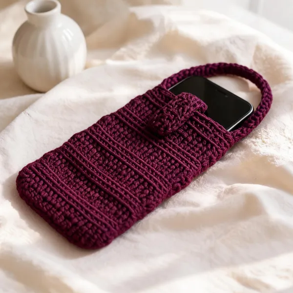 Multicolor_Acrylic_Crochet_Sling_Phone_Pouch_For_Women