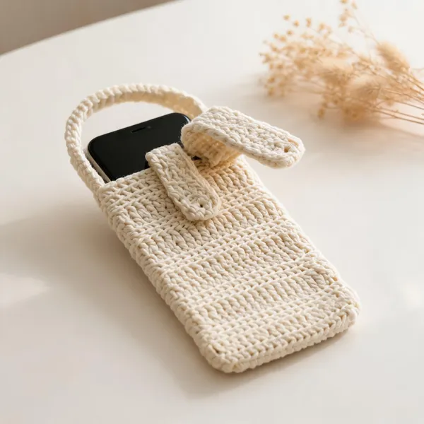 Multicolor_Acrylic_Crochet_Sling_Phone_Pouch_For_Women