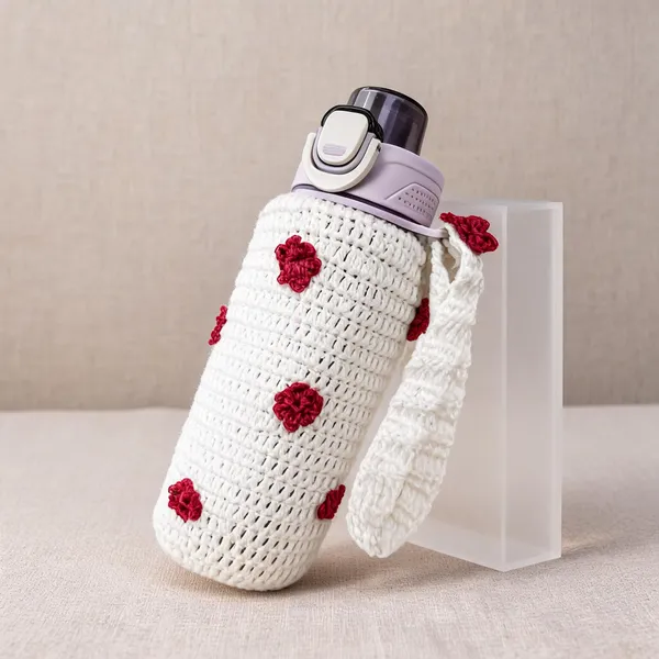 Acrylic_Floral_Knitted_Water_Bottle