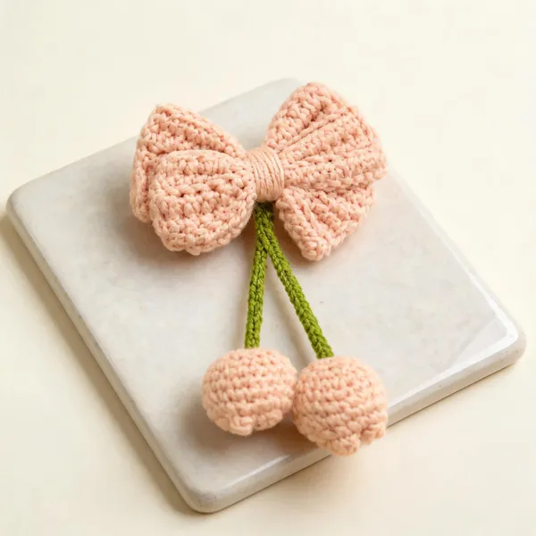 Pink_Crochet_Bow_Hair_Accessory_for_Girls