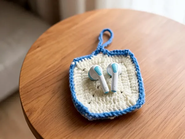 Blue_Crochet_Earbud_Pouch