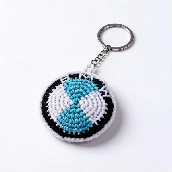 Blue_Acrylic_Crochet_Soccer_Ball_Keychain_For_Gifting