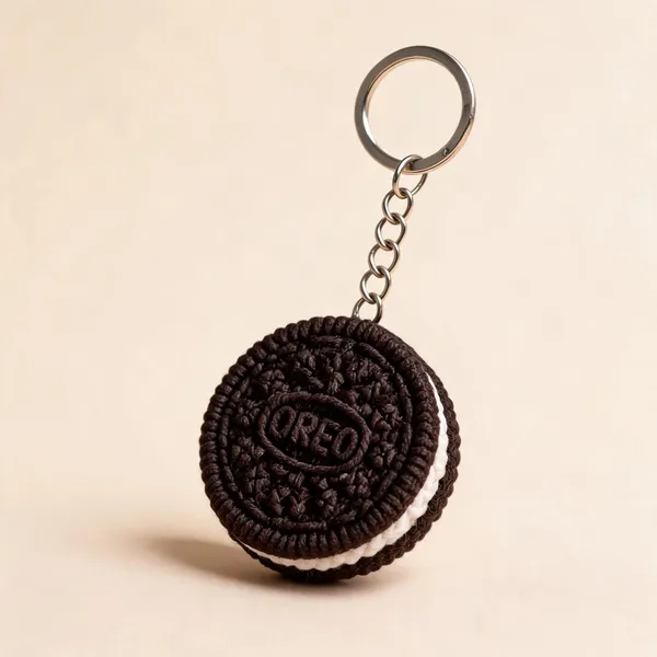 Black_Acrylic_Crochet_Cookie_Keychain_For_Gifting