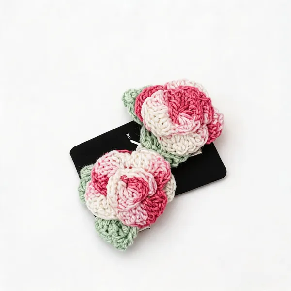 Pink_Acrylic_Crochet_Floral_Hair_Clips_For_Women