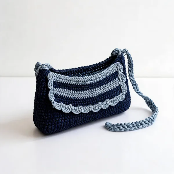 Navy_Acrylic_Crochet_Shoulder_Bag_For_Women