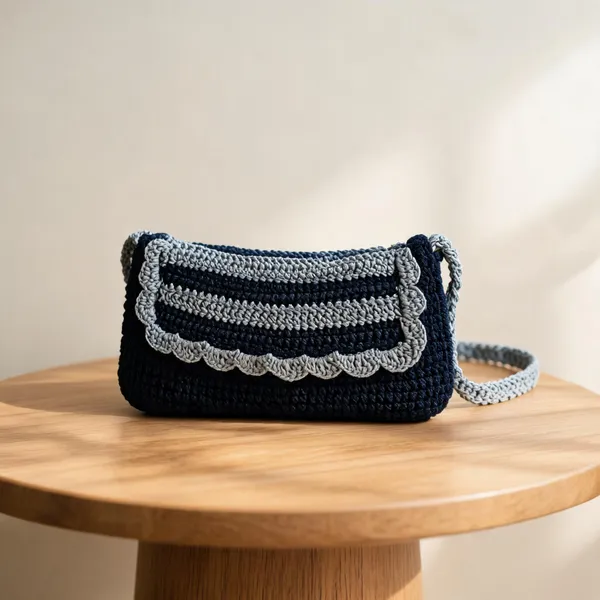 Navy_Acrylic_Crochet_Shoulder_Bag_For_Women