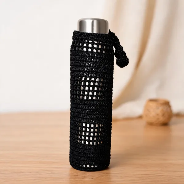 Black_Acrylic_Lattice_Crochet_Bottle_Cover