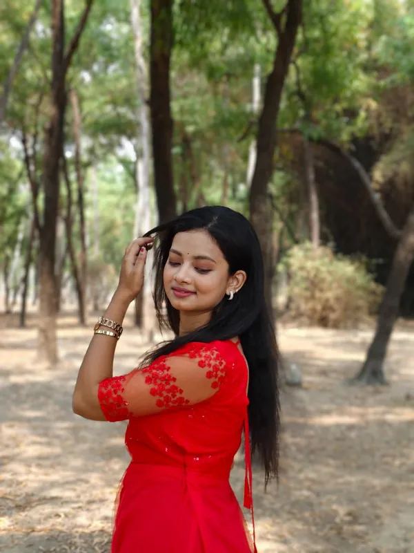 Red_Net_Embroidered_Saree_Gown_For_Women
