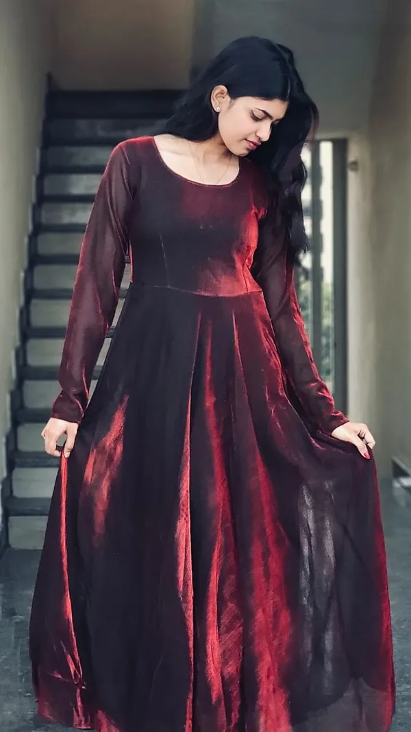 Maroon_Net_Saree_For_Women
