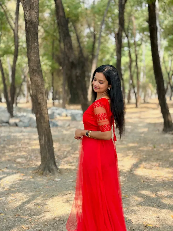 Red_Net_Embroidered_Saree_Gown_For_Women