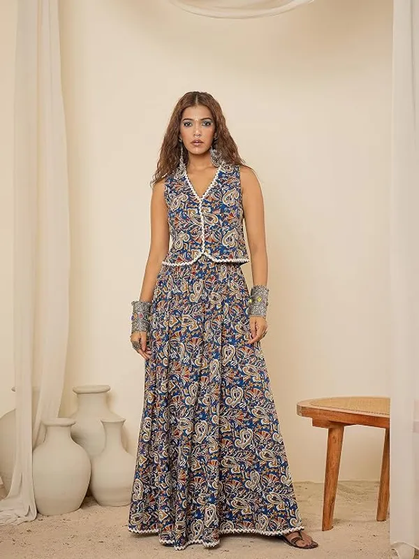 Blue_Paisley_Print_Sleeveless_Cropped_Co-Ord_Set_For_Women