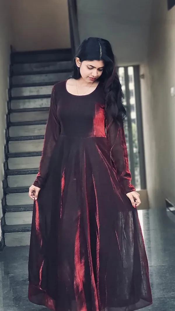 Maroon_Net_Saree_For_Women
