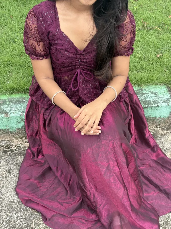 Maroon_Embroidered_Puff_Sleeve_Maxi_Dress_For_Women