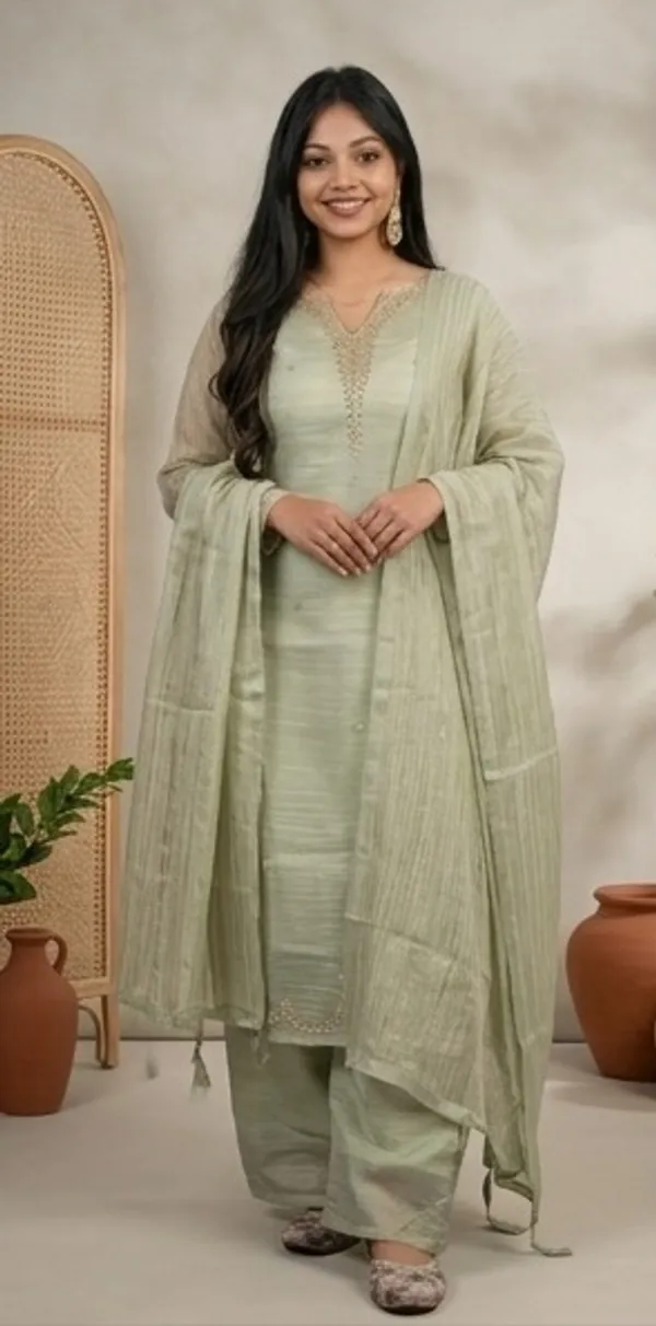 Light_Green_Embroidered_Straight_Kurta_Set_For_Women