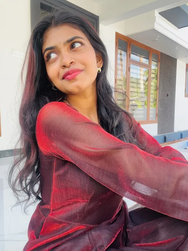 Maroon_Net_Saree_For_Women