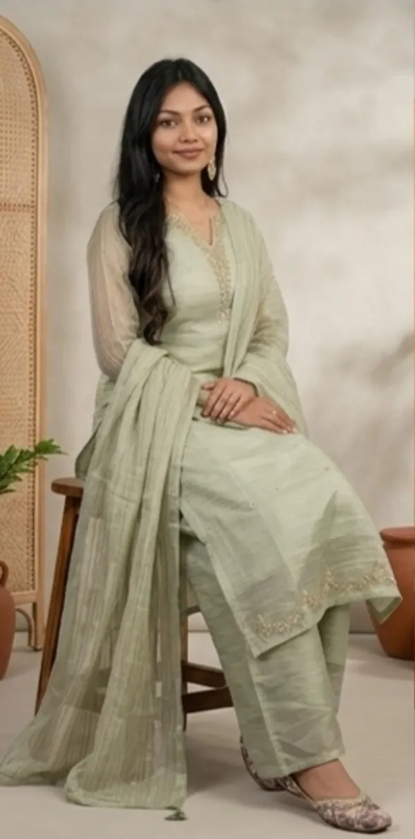 Light_Green_Embroidered_Straight_Kurta_Set_For_Women
