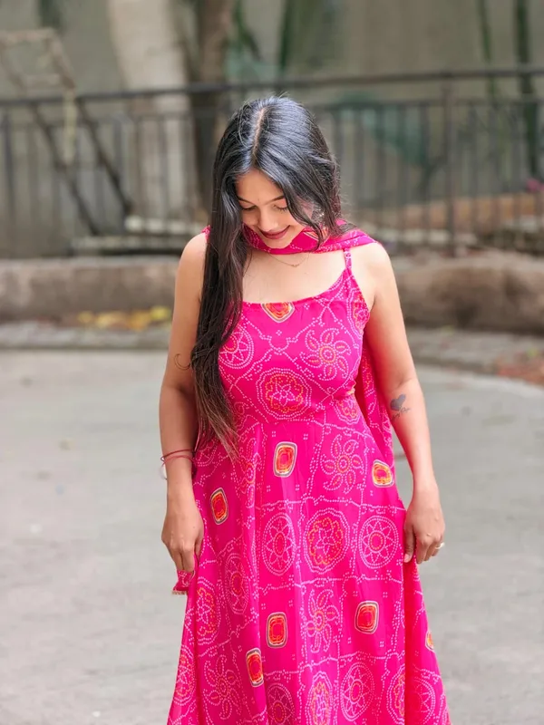 Pink_Geometric_Floral_Print_Sleeveless_Maxi_Dress_For_Women