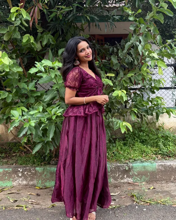 Maroon_Embroidered_Puff_Sleeve_Maxi_Dress_For_Women