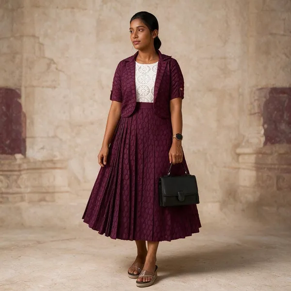 Purple_Printed_Flared_Dress_For_Women