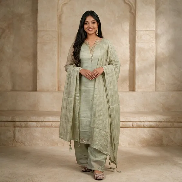 Light_Green_Embroidered_Straight_Kurta_Set_For_Women